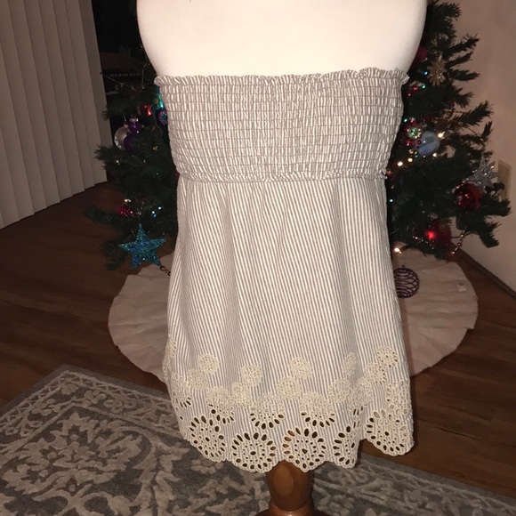 Abercrombie & Fitch stripped strapless top - Picture 1 of 5